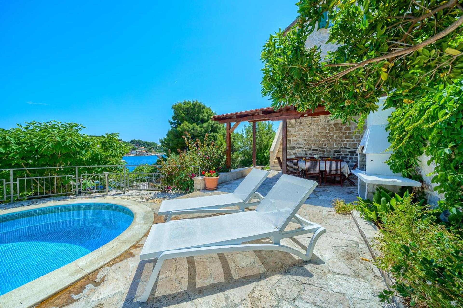 Villa Bonaca Perfect Location For A Holiday With Friends Or Family, Heated Pool Sumartin Zewnętrze zdjęcie