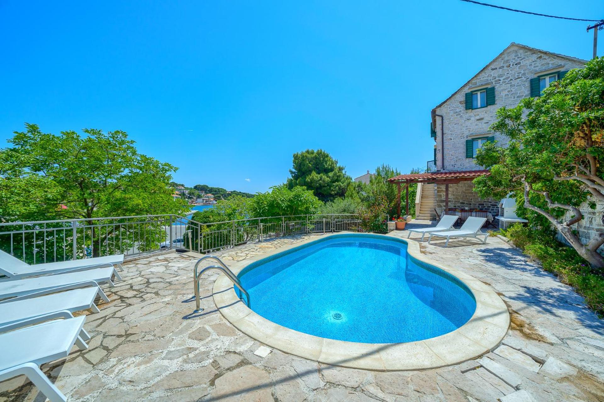 Villa Bonaca Perfect Location For A Holiday With Friends Or Family, Heated Pool Sumartin Zewnętrze zdjęcie