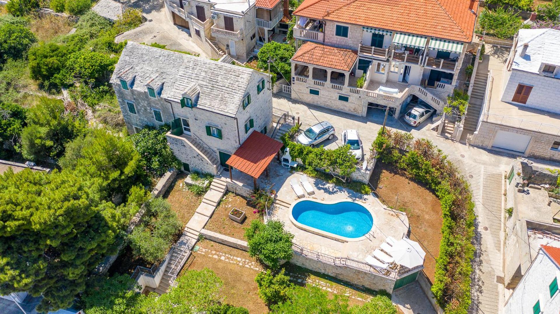 Villa Bonaca Perfect Location For A Holiday With Friends Or Family, Heated Pool Sumartin Zewnętrze zdjęcie