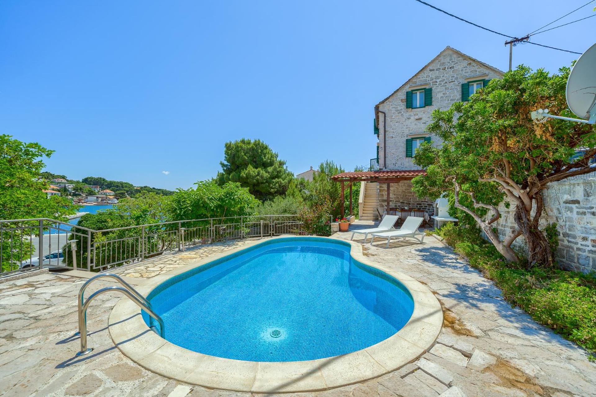 Villa Bonaca Perfect Location For A Holiday With Friends Or Family, Heated Pool Sumartin Zewnętrze zdjęcie