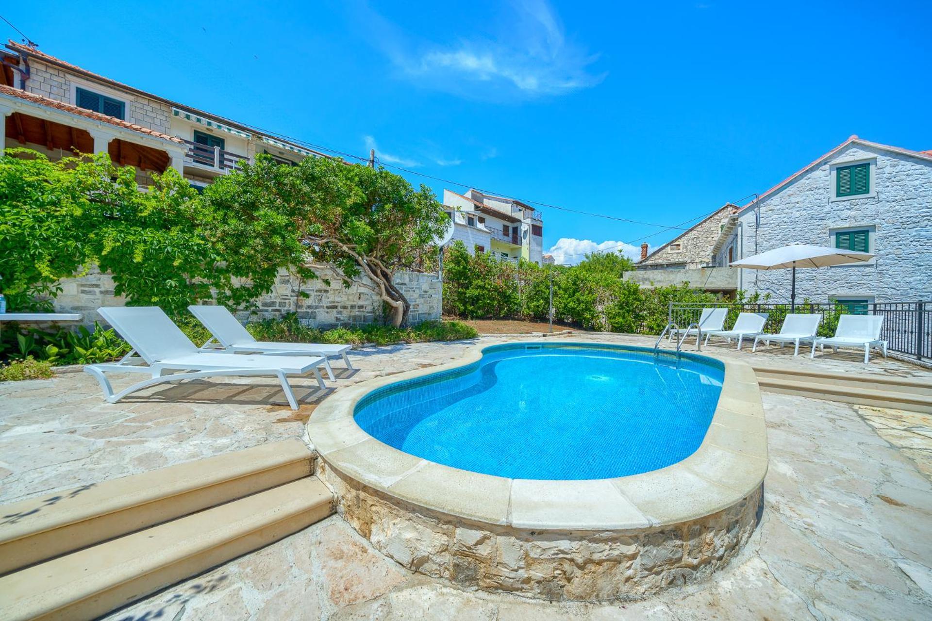 Villa Bonaca Perfect Location For A Holiday With Friends Or Family, Heated Pool Sumartin Zewnętrze zdjęcie