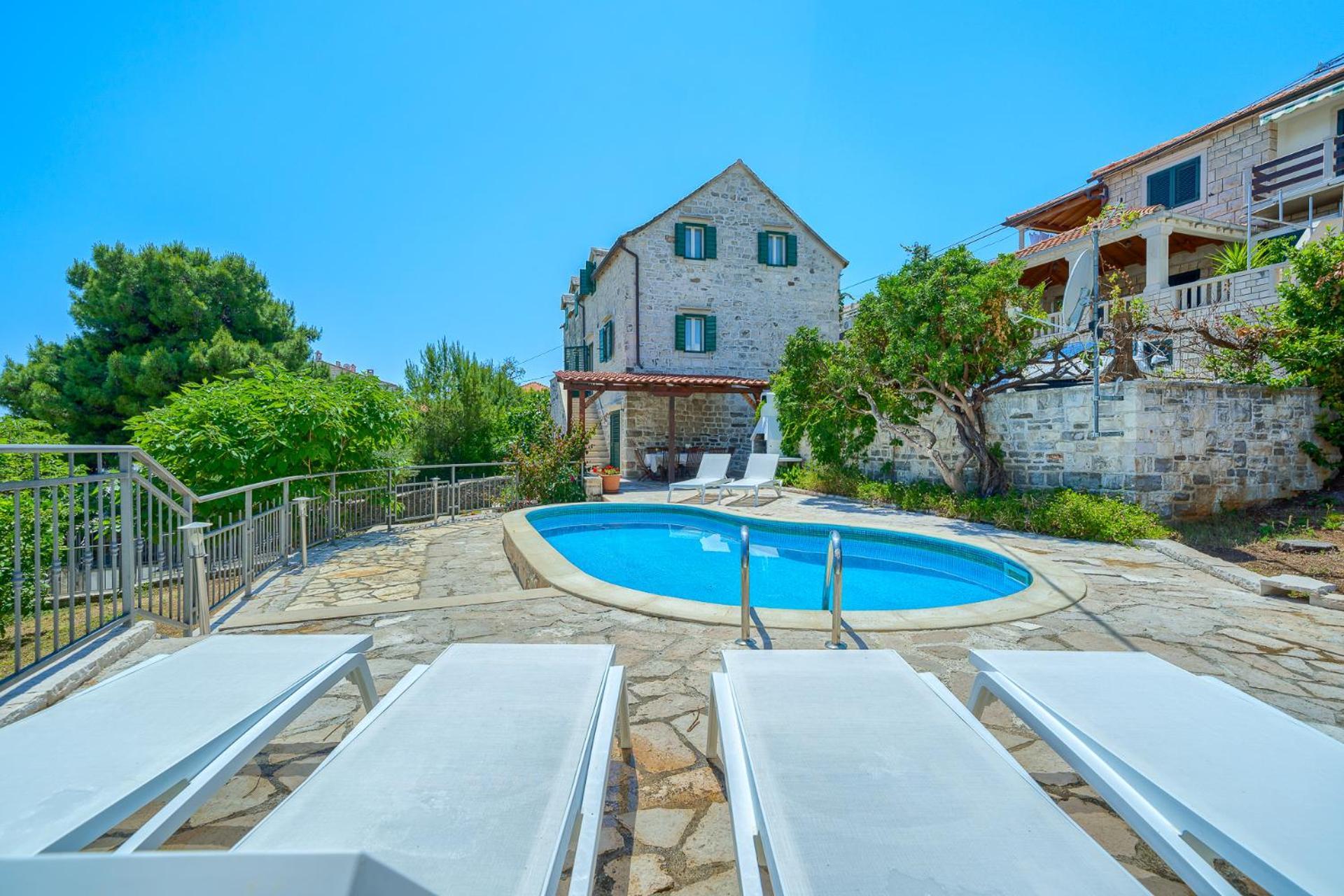 Villa Bonaca Perfect Location For A Holiday With Friends Or Family, Heated Pool Sumartin Zewnętrze zdjęcie