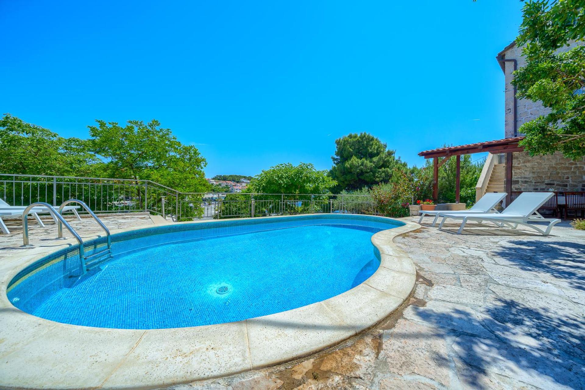 Villa Bonaca Perfect Location For A Holiday With Friends Or Family, Heated Pool Sumartin Zewnętrze zdjęcie