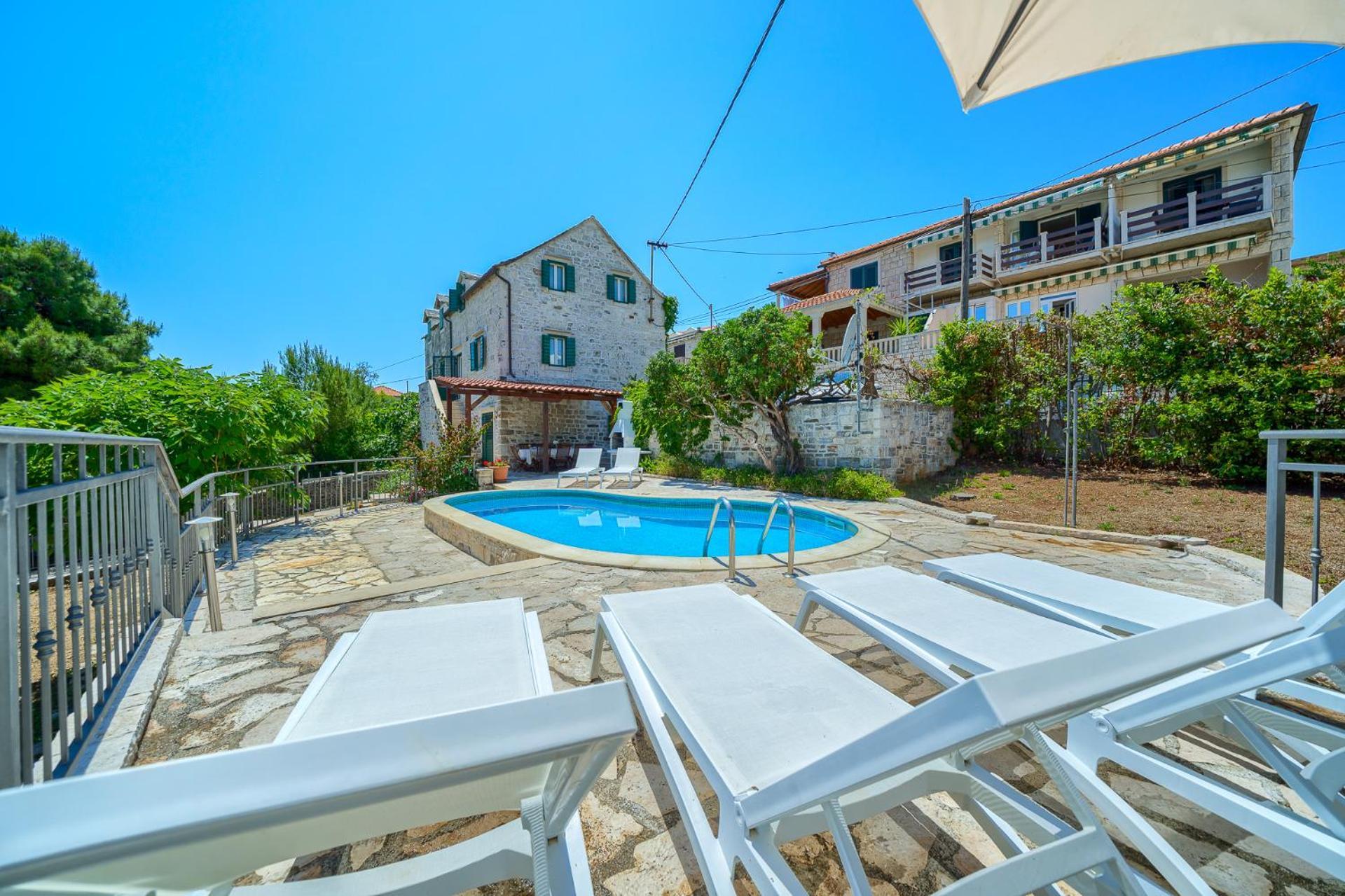 Villa Bonaca Perfect Location For A Holiday With Friends Or Family, Heated Pool Sumartin Zewnętrze zdjęcie