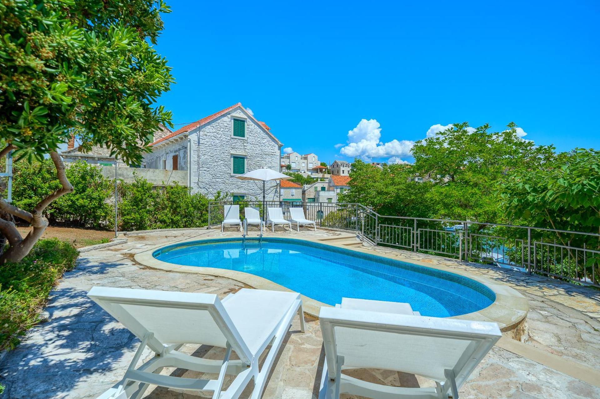 Villa Bonaca Perfect Location For A Holiday With Friends Or Family, Heated Pool Sumartin Zewnętrze zdjęcie