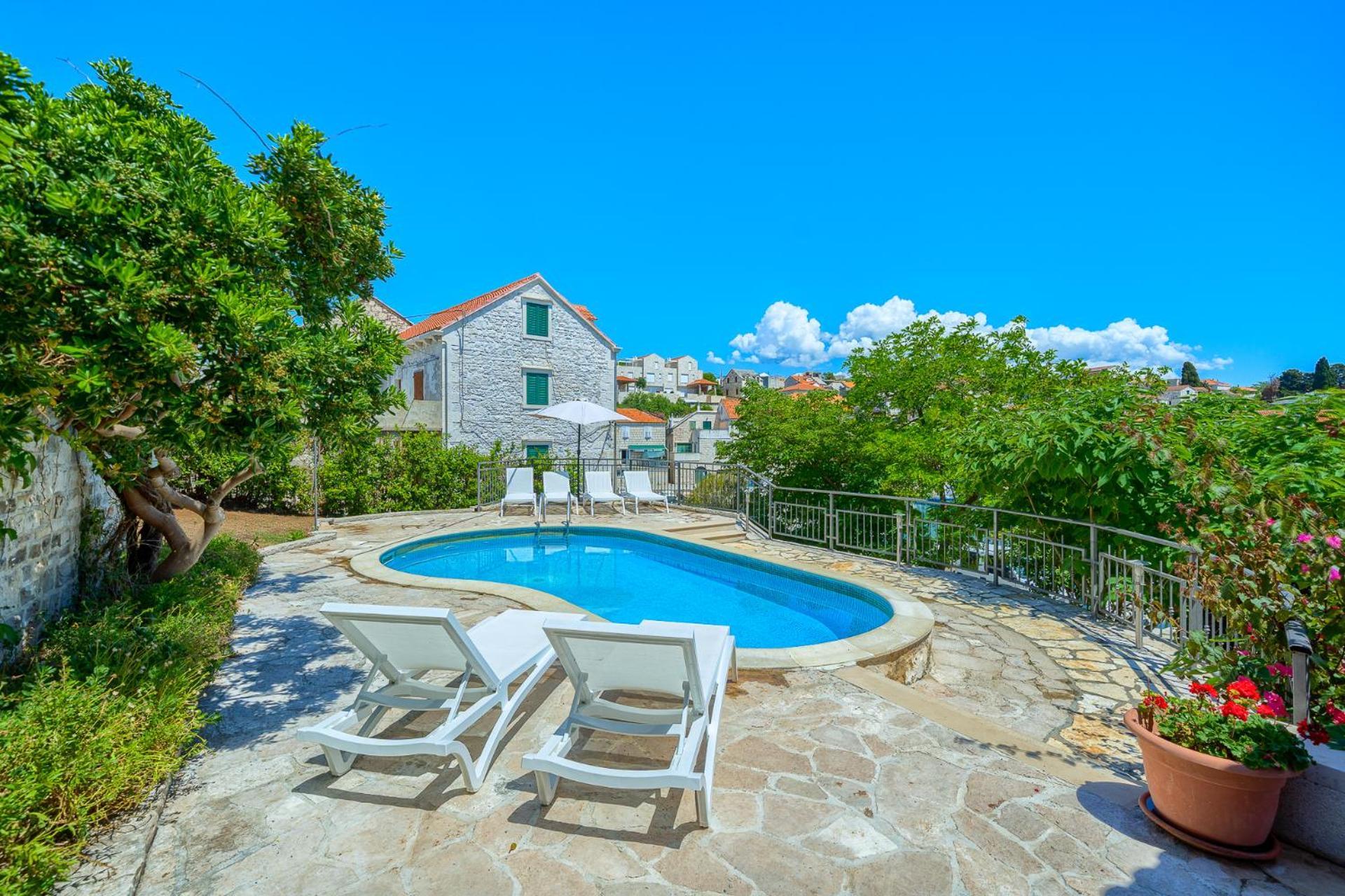 Villa Bonaca Perfect Location For A Holiday With Friends Or Family, Heated Pool Sumartin Zewnętrze zdjęcie